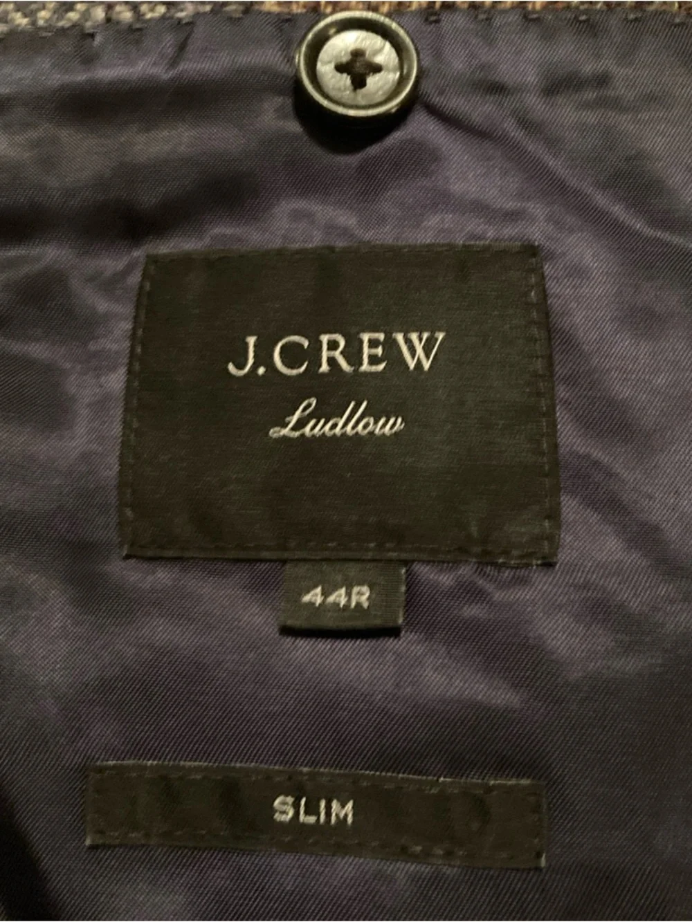 J. Crew Ludlow Slim-Fit Multi-Color Herringbone tweed Irish wool Plaid Blazer